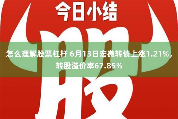 怎么理解股票杠杆 6月13日宏微转债上涨1.21%，转股溢价率67.85%