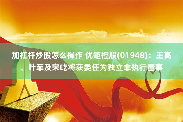 加杠杆炒股怎么操作 优矩控股(01948)：王高、叶菲及宋屹将获委任为独立非执行董事