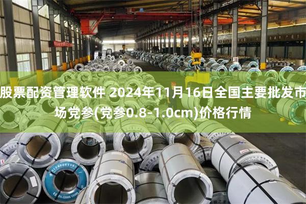 股票配资管理软件 2024年11月16日全国主要批发市场党参(党参0.8-1.0cm)价格行情